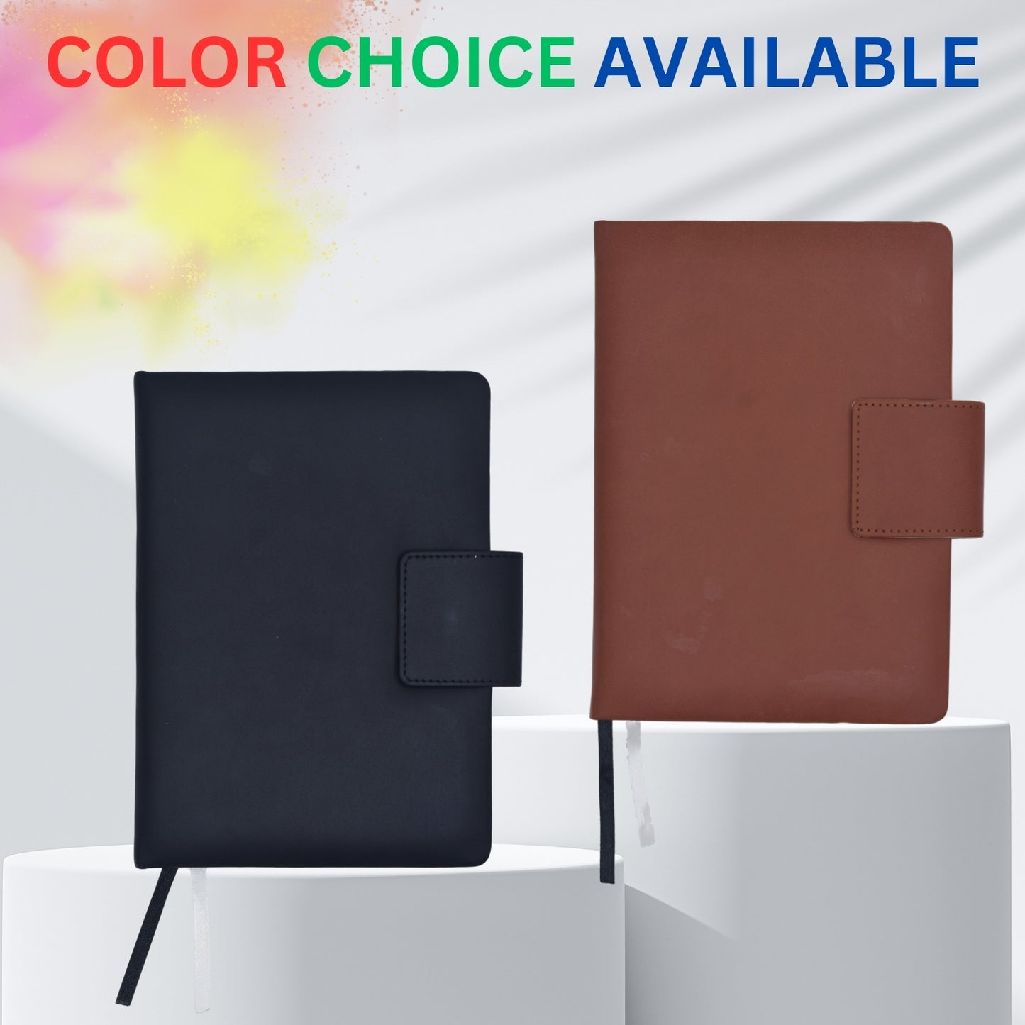 A5 Faux Leather Diary Journal with Magnetic Closure - Brown