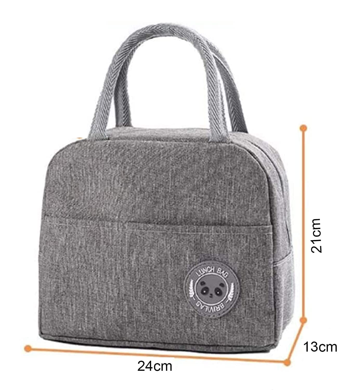 Lunch Bag for Office use, Men and Women/ Tiffin Bags for School Kids - Grey