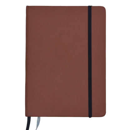 A5 Diary Journal with Elastic Closure - Brown