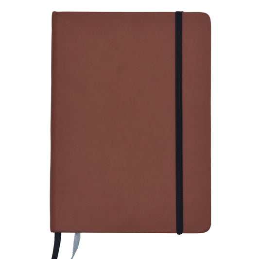 A5 Diary Journal with Elastic Closure - Brown