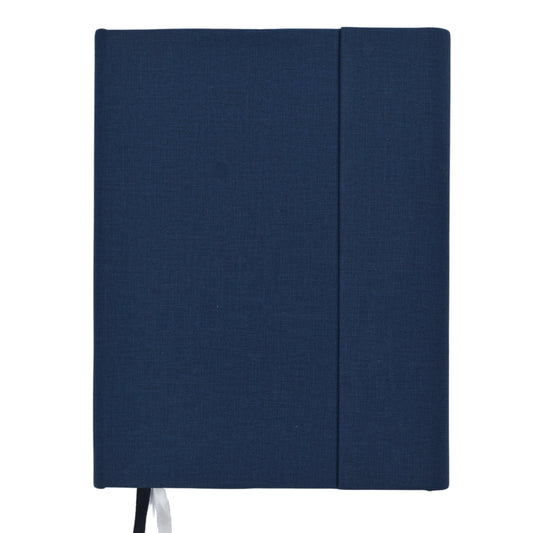 A5 Size with Double Magentic Flap Closure - Blue