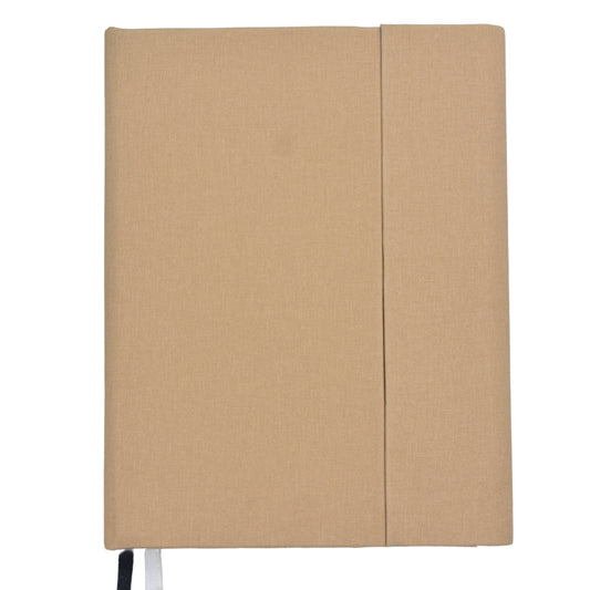 A5 Size with Double Magentic Flap Closure - Beige