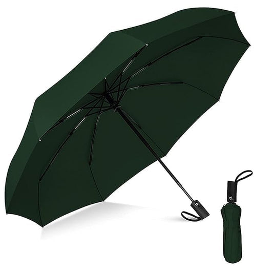 Automatic Open Close UV Umbrella for Rain Sun Protection, Green