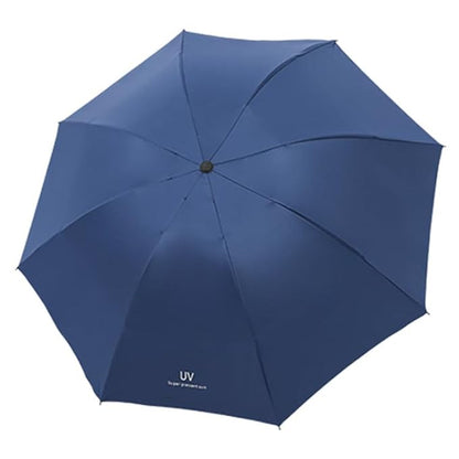 Automatic Open Close UV Umbrella for Rain Sun Protection, Blue