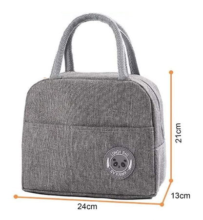 Lunch Bag for Office use, Men and Women/ Tiffin Bags for School Kids - Grey