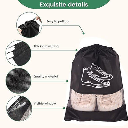 Shoe Bag for Travel & Storage - Set of 10